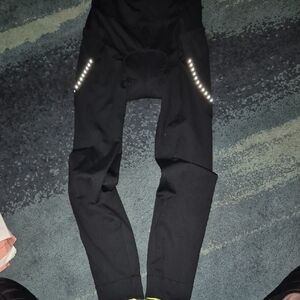 NWOT Women's MOUNTAIN WAREHOUSE Black Reflective Ankle Cycling Pants Size M